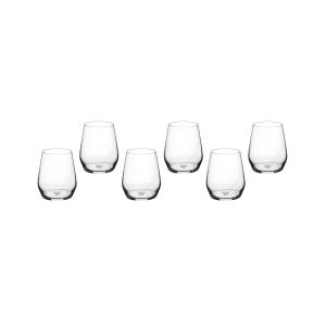 Lot de 6 verres à soft en cristallin  transparent D7.8