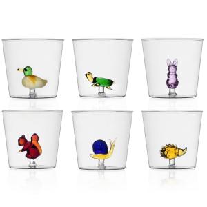 Lot de 6 verres animaux Transparent