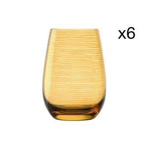 Lot de 6 Verres en Cristallin, beige, 46 cl