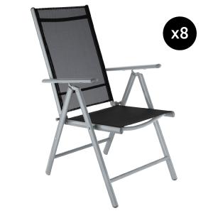 Lot de 8 chaises de jardin Résistant aux intempéries et aux…