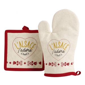Lot gant / manique  en coton ficelle 15 x 30