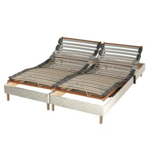 Lot sommiers avec réglage fermeté au niveau lombaire 2x80x2…