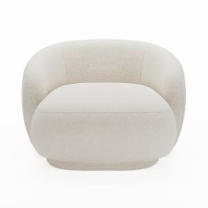 Loveseat Fauteuil 2 places en tissu bouclette