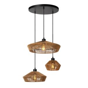 Lucide YUNKAI Suspension Diam. 60 cm 3xE27 Naturel