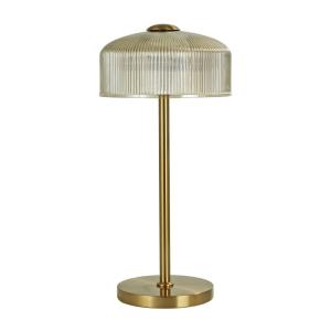 Luminaire en verre Ambré et laiton 55 cm