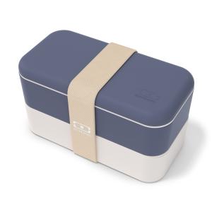 Lunch box 2 compartiments Made in France 1L en PBT Bleu Nat…