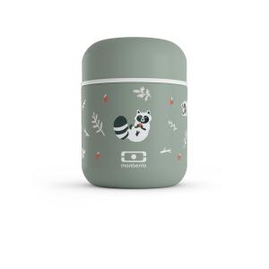 Lunch box isotherme 280ml en Inox Vert Raton Laveur