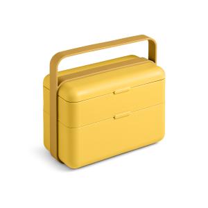 Lunchbox 2 compartiments en polypropylène jaune