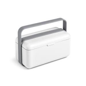 Lunchbox en polypropylène blanc et gris