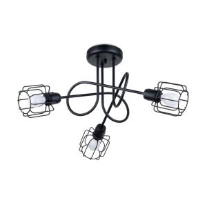 Lustre acier noir H 29 cm