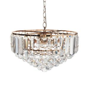 Lustre cristal doré