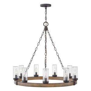 Lustre extérieur	Acier, Verre Transparent Bullé Effet bois…