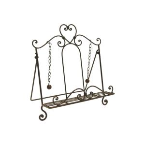 Lutrin de cuisine en métal laqué rouille