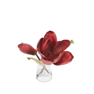 Magnolia en illusion d'eau artificielle rouge H22