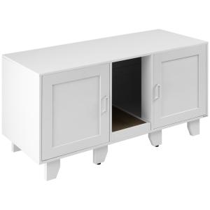 Maison de toilettage pour chat avec tapis à gratter inclus