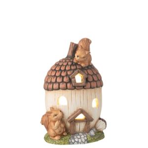 Maison gland en polyresine marron 22x20x35.5 cm