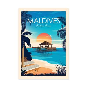 MALDIVES - STUDIO INCEPTION - Affiche d'art 50 x 70 cm