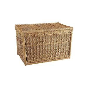Malle de rangement en osier buff 70 x 42 x 42 cm