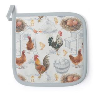 Manique de cuisine poules et coqs