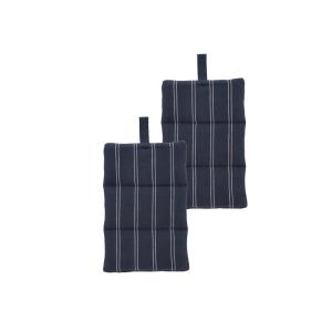 Maniques en coton bio bleu marine