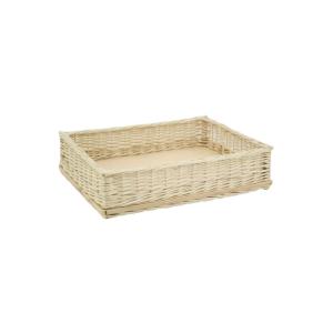 Manne en osier blanc avec fond en bois – présentoir à pain…