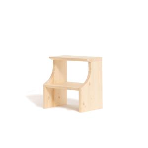 Marchepied en bois massif couleur beige
