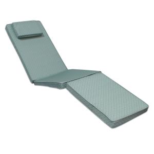 Matelas à motifs gris/blanc pour chaise longue