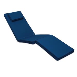 Matelas bleu marine pour chaise longue