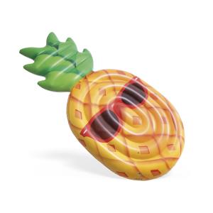 Matelas de piscine 1 place ananas en vinyle jaune