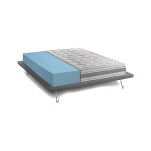 Matelas demi-carré en mousse à mémoire de forme blanc 120x1…