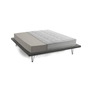 Matelas demi-carré en tissu blanc 120x200 cm