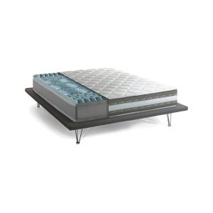 Matelas double en mousse à mémoire de forme blanc 140x190 c…