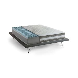 Matelas double en mousse à mémoire de forme blanc 140x200 c…