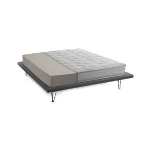 Matelas double en tissu blanc 140x190 cm