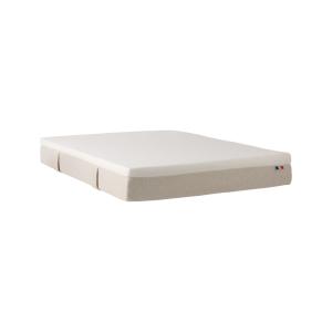 Matelas en mousse HR 25 cm roulé beige 160 x 200 cm