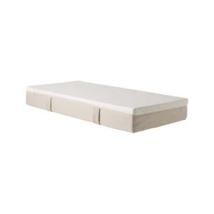 Matelas en mousse HR 25 cm roulé beige 90 x 190 cm
