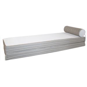 Matelas extérieur réversible recto rayé & verso blanc - Dou…