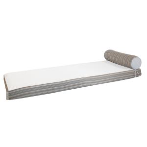 Matelas extérieur réversible recto rayé & verso blanc - Sim…