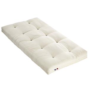 Matelas futon coeur latex ferme 13cm écru 90x190