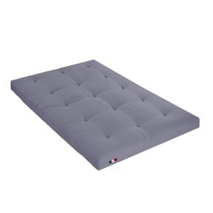 Matelas futon coeur latex ferme 13cm gris 140x190