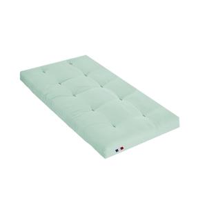Matelas futon coton et fibres recyclés, vert céladon 90x190…