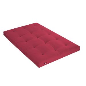 Matelas futon coton rouge 140x190