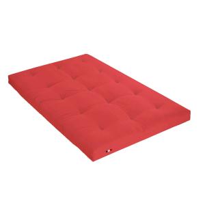 Matelas futon coton traditionnel, 13cm rouge 140x200