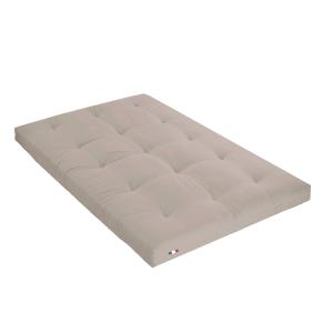 Matelas futon coton traditionnel, 13cm taupe 140x200