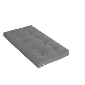 Matelas futon latex et fibres gris clair 90x190
