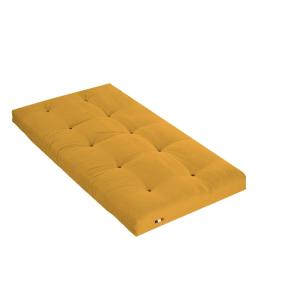 Matelas futon latex et fibres ocre 90x190