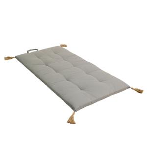 Matelas futon pompon jute 60x120 cm gris foncé coton