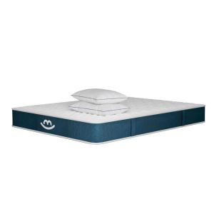 Matelas hybride et oreillers moelleux 90x190cm épais 22cm