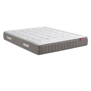 Matelas ressorts ensachés 27 cm gris et blanc 140 x 190 cm