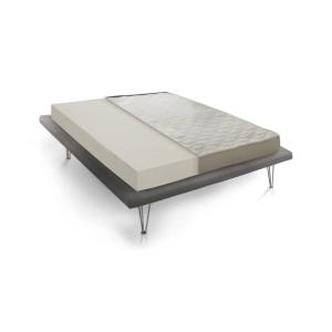 Matelas simple en tissu blanc 80x190 cm